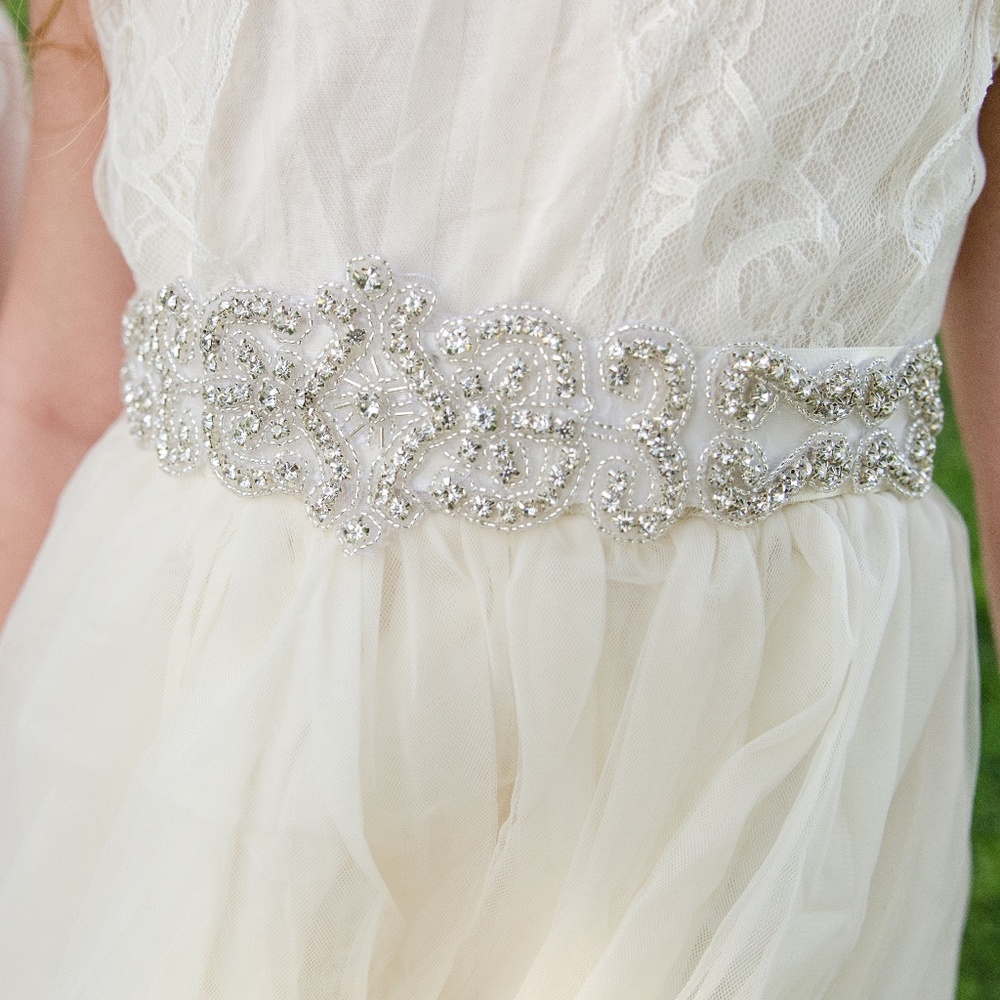 Large Crystal Wedding Sash Adult/Child